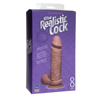 Gruby żylasty realistyczny penis z przyssawką 21cm